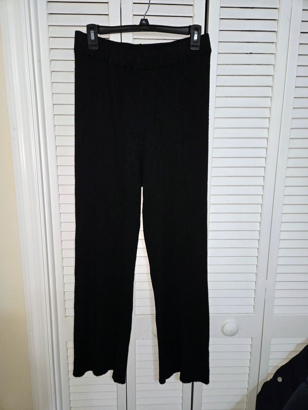 Fashion Nova Women's 1X Black Ribbed Knit Pants